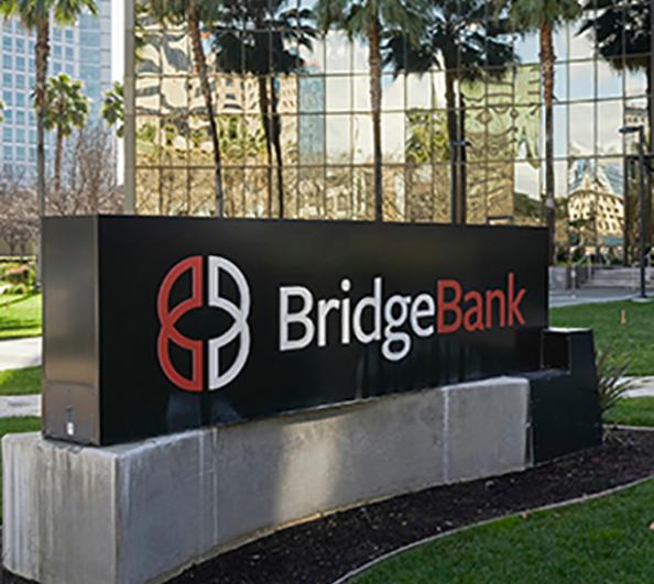 Bridge Bank monument sign