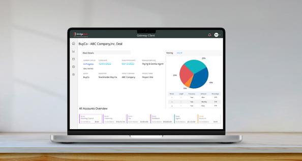 Gateway online payments platform on a laptop screen