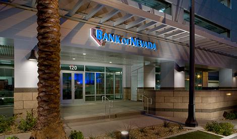 View of the Grand Central Parkway branch from the parking lot at night